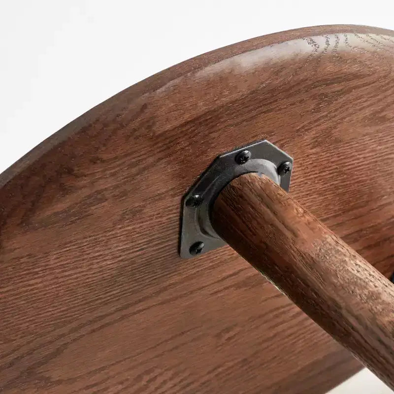 Tavolino da caffè ovale Mid-Century Modern 25.59 L in legno massello di quercia con tre gambe