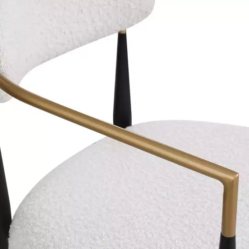 Sgabelli da bancone moderni imbottiti in tessuto di ferro da 63,5 cm