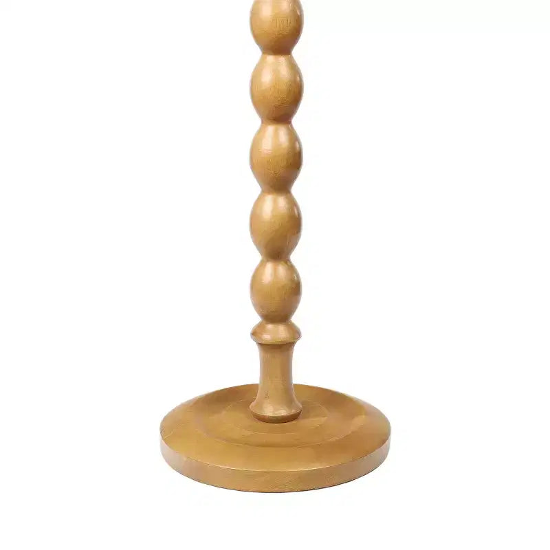 24.5 Tavolino Rotondo Classico da Appoggio e Decorativo con Base a Colonna in Legno con Fuso Cottage