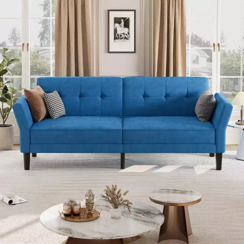 89 Futon divano letto, divano letto convertibile con schienale e braccioli regolabili, divano letto moderno a due posti per soggiorno, camera da letto, appartamenti