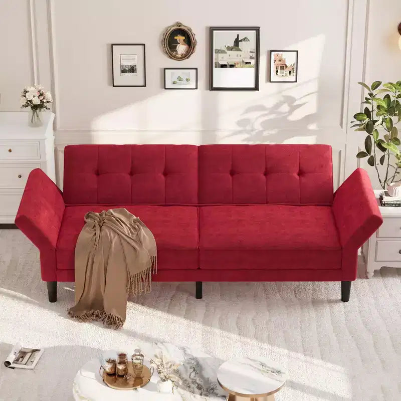 89 Futon divano letto, divano letto convertibile con schienale e braccioli regolabili, divano letto moderno a due posti per soggiorno, camera da letto, appartamenti