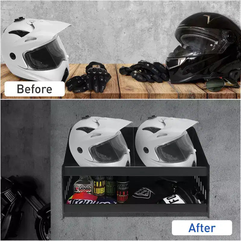 Armadietto per casco, organizer per casco da parete in alluminio con serratura