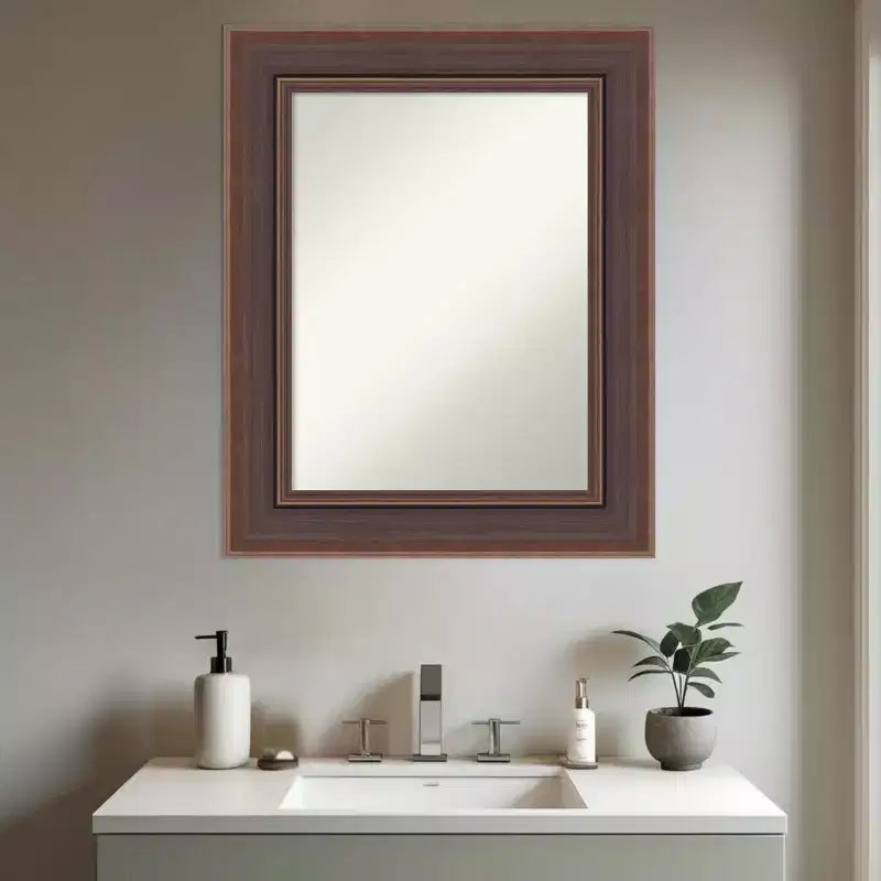 Specchio da Parete per Bagno Moab Brown Bronze Senza Smussatura