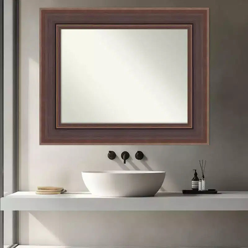 Specchio da Parete per Bagno Moab Brown Bronze Senza Smussatura