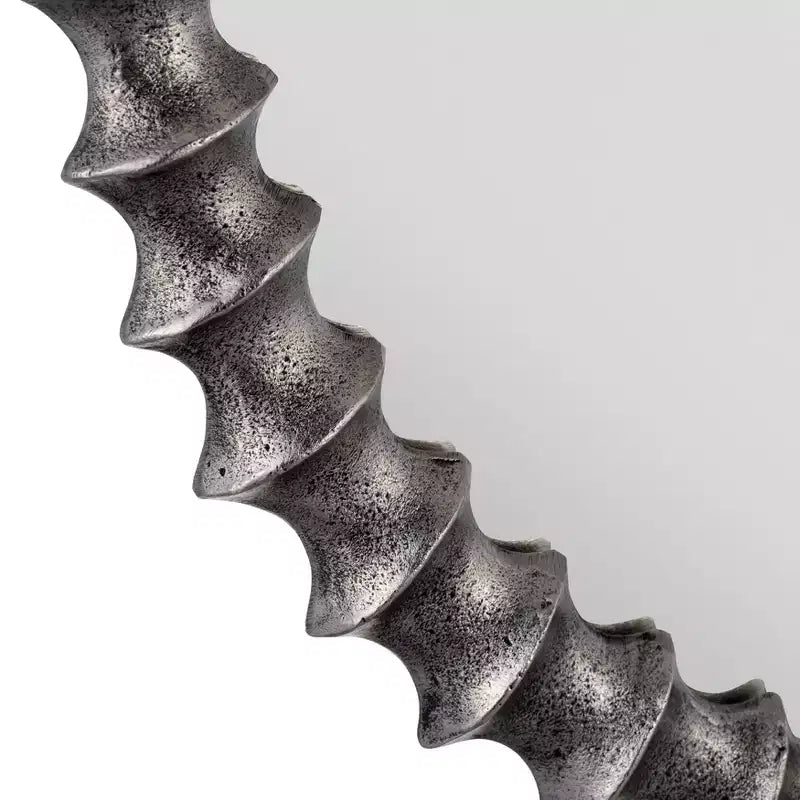 Specchio moderno rotondo da parete con cornice decorativa in metallo - Specchio accentato in vetro per casa, ufficio, camera da letto, soggiorno - Finitura metallica - 29 Argento