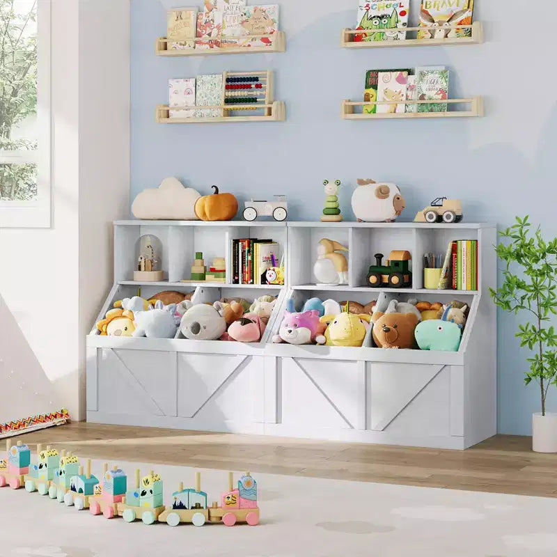 Organizzatore portaoggetti giocattoli per bambini, Libreria e contenitore giocattoli per bambini, Organizzatore giocattoli libreria per bambini per camerette, sale giochi, camerette e asili nido