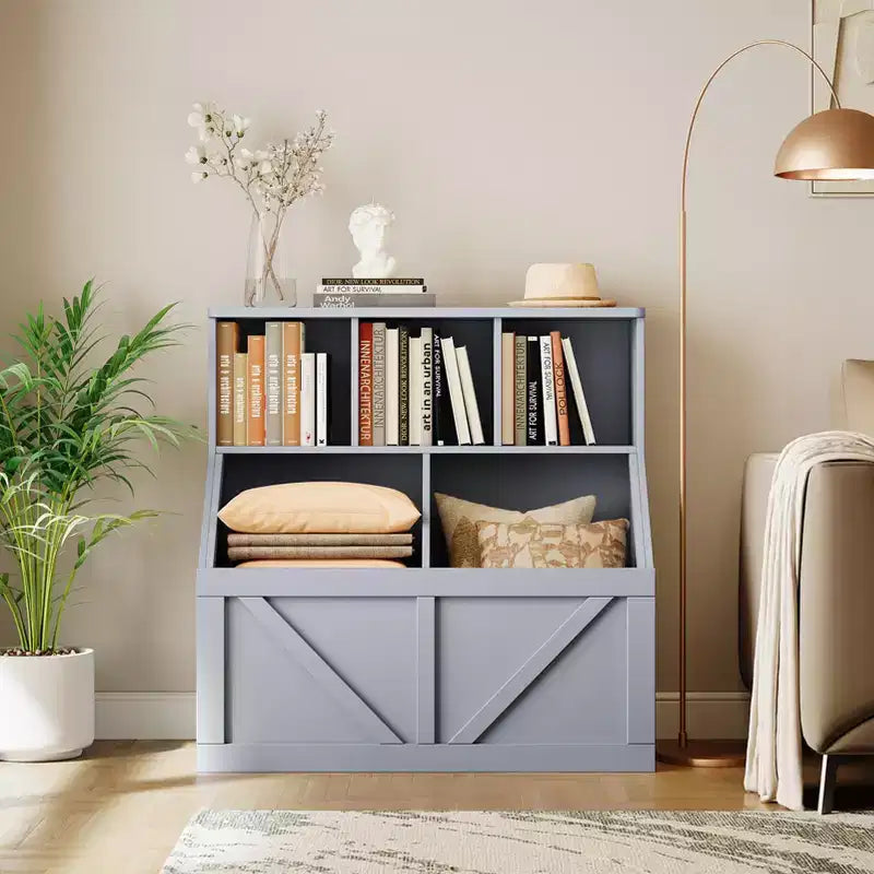 Organizzatore portaoggetti giocattoli per bambini, Libreria e contenitore giocattoli per bambini, Organizzatore giocattoli libreria per bambini per camerette, sale giochi, camerette e asili nido