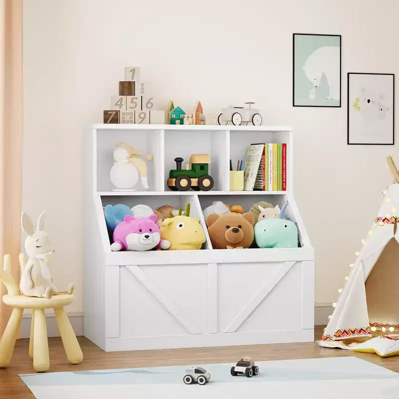 Organizzatore portaoggetti giocattoli per bambini, Libreria e contenitore giocattoli per bambini, Organizzatore giocattoli libreria per bambini per camerette, sale giochi, camerette e asili nido
