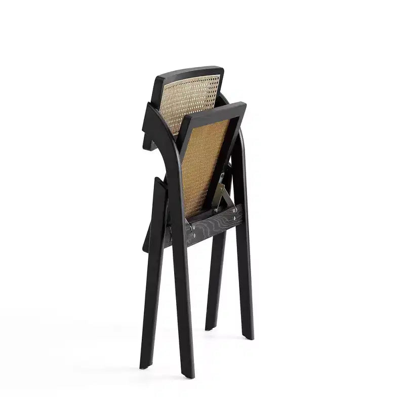 Sedie da pranzo pieghevoli Cane Nero/Naturale - Struttura in frassino, nessun montaggio richiesto