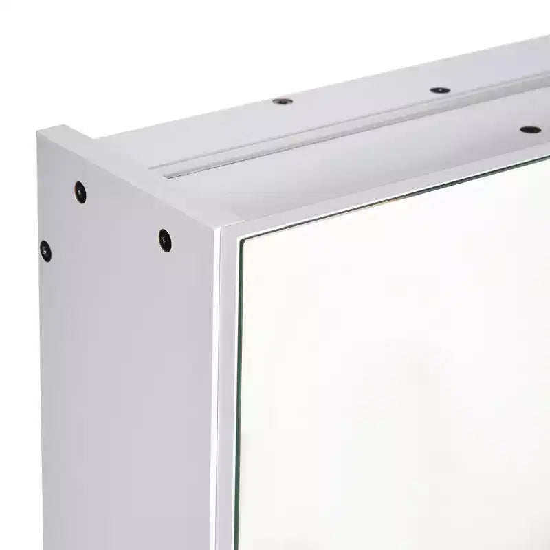 Pensile portamedicine a LED, specchio da bagno montato a parete con interruttore touch dimmerabile, tre ante e ricarica USB, bianco