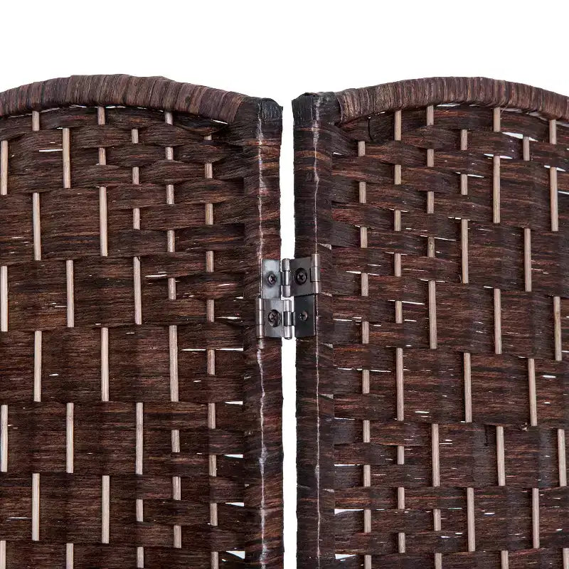 Divisorio a 4 pannelli in vimini intrecciato alto 183 cm per la privacy