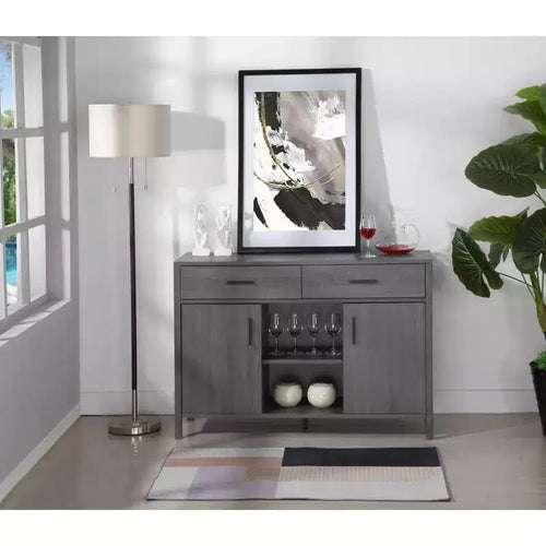 Madia contenitore da 47 pollici, credenza da sala da pranzo con due armadietti e cassetti