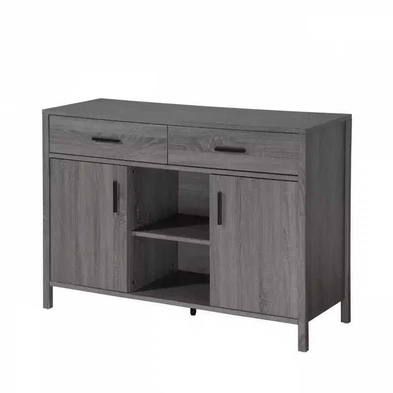 Madia contenitore da 47 pollici, credenza da sala da pranzo con due armadietti e cassetti